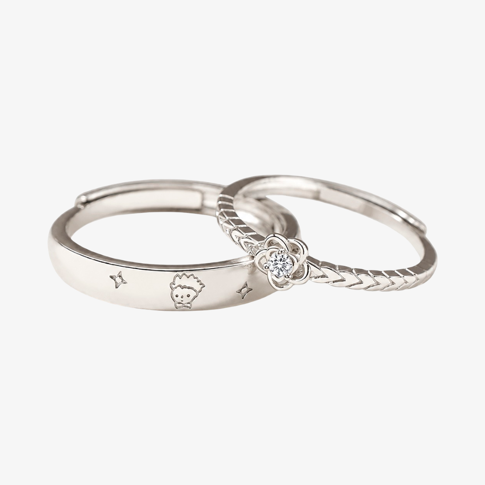 Eterna Rose Couple Rings Set