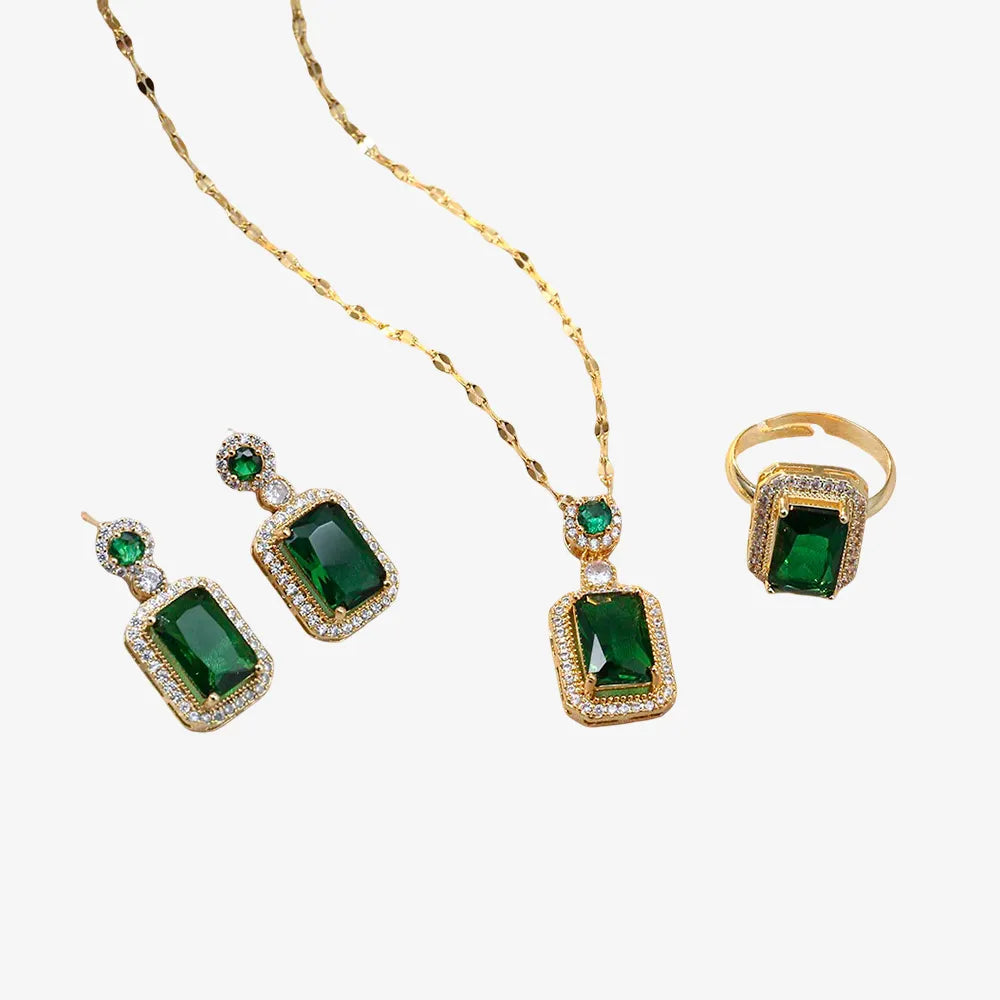 Emerald Luxe Jewelry Set