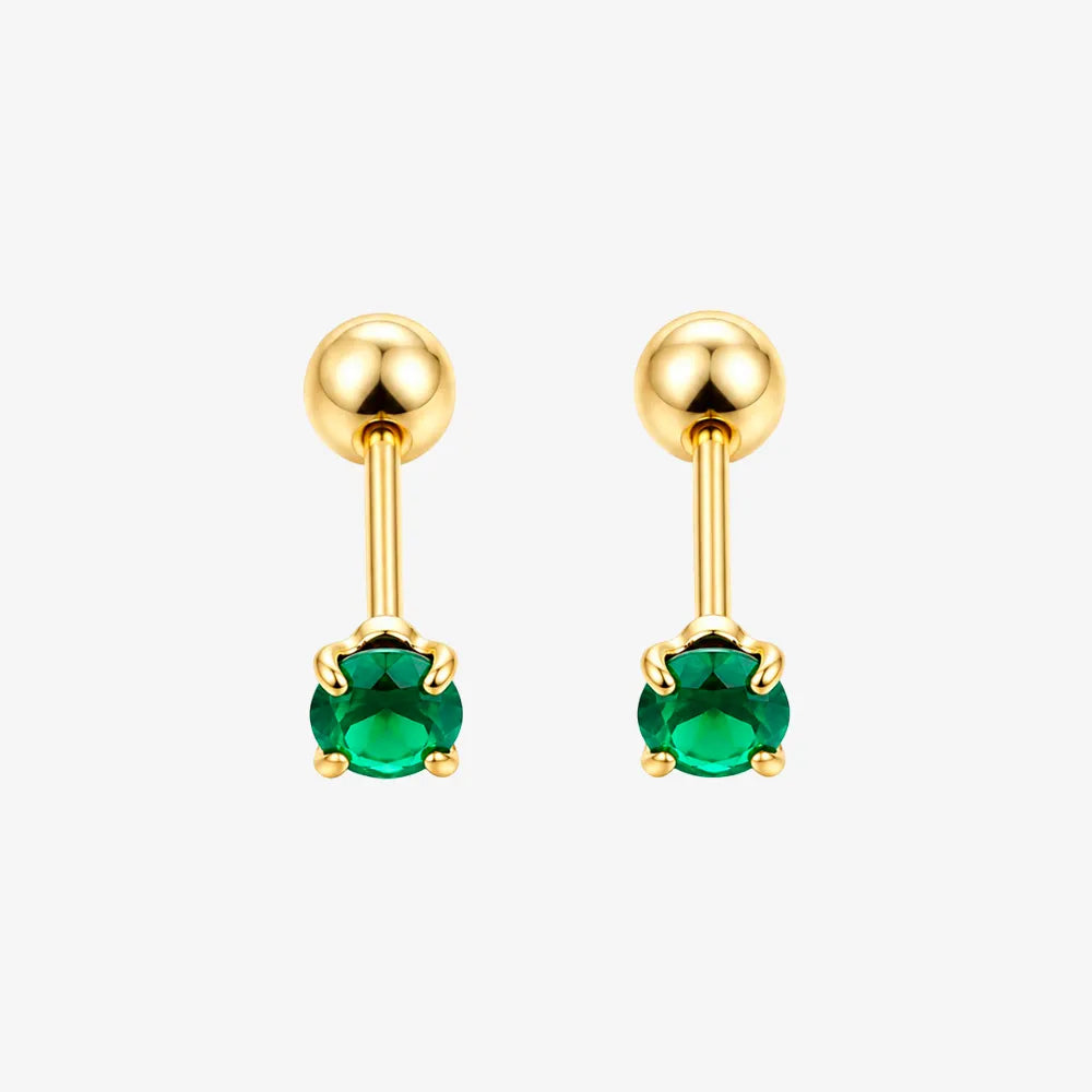 Emerald Whisper Stud Set