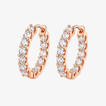 Celeste Glow Moissanite Hoop Earrings