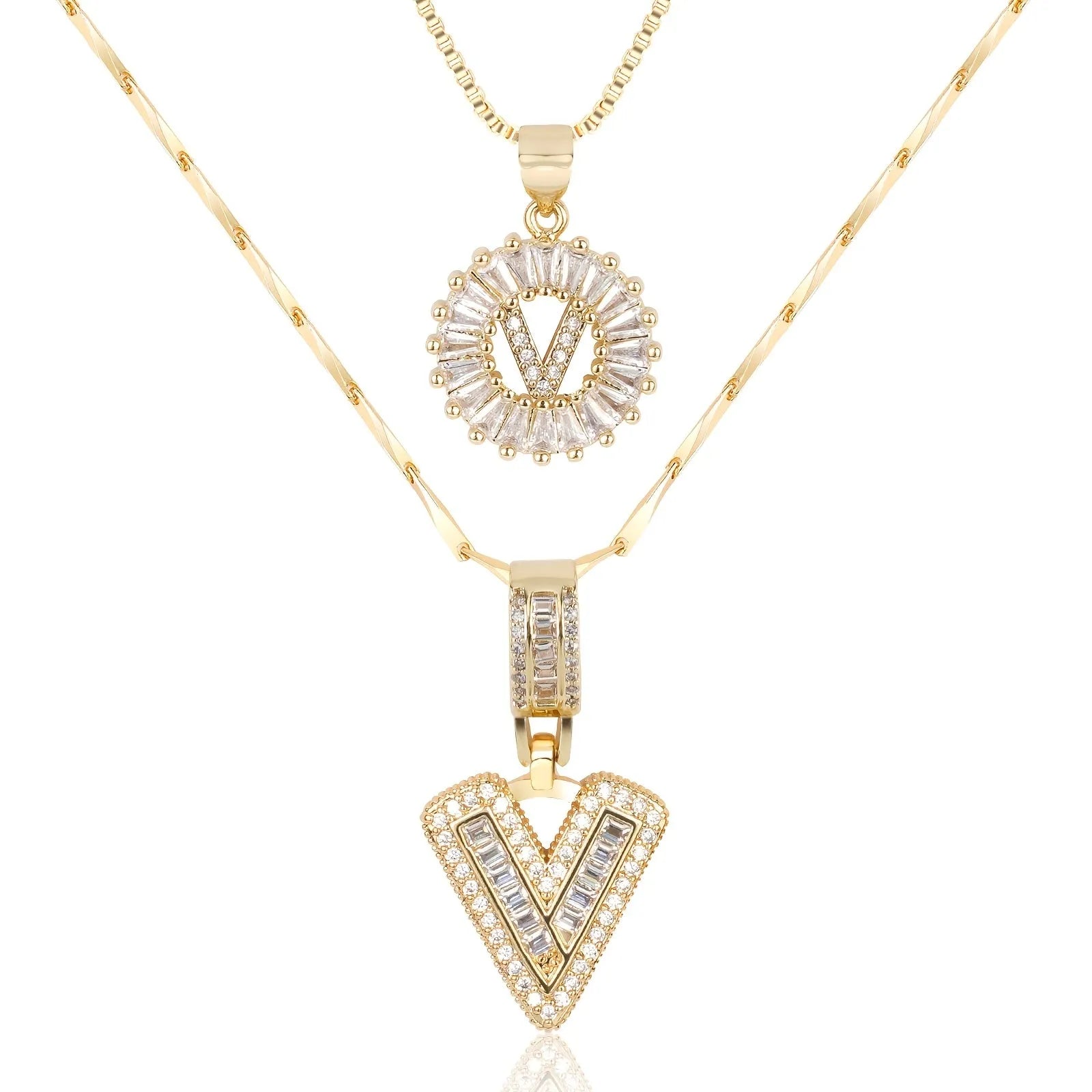 Everly Initial 2-Piece Necklace Set