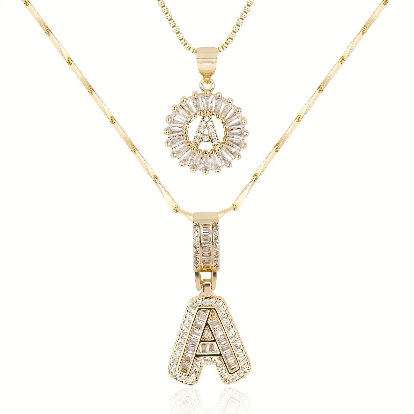 Everly Initial 2-Piece Necklace Set