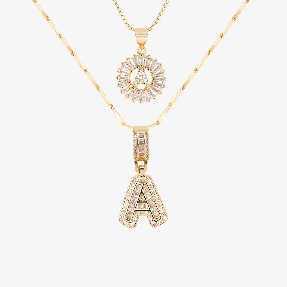 Everly Initial 2-Piece Necklace Set