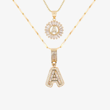 Everly Initial 2-Piece Necklace Set