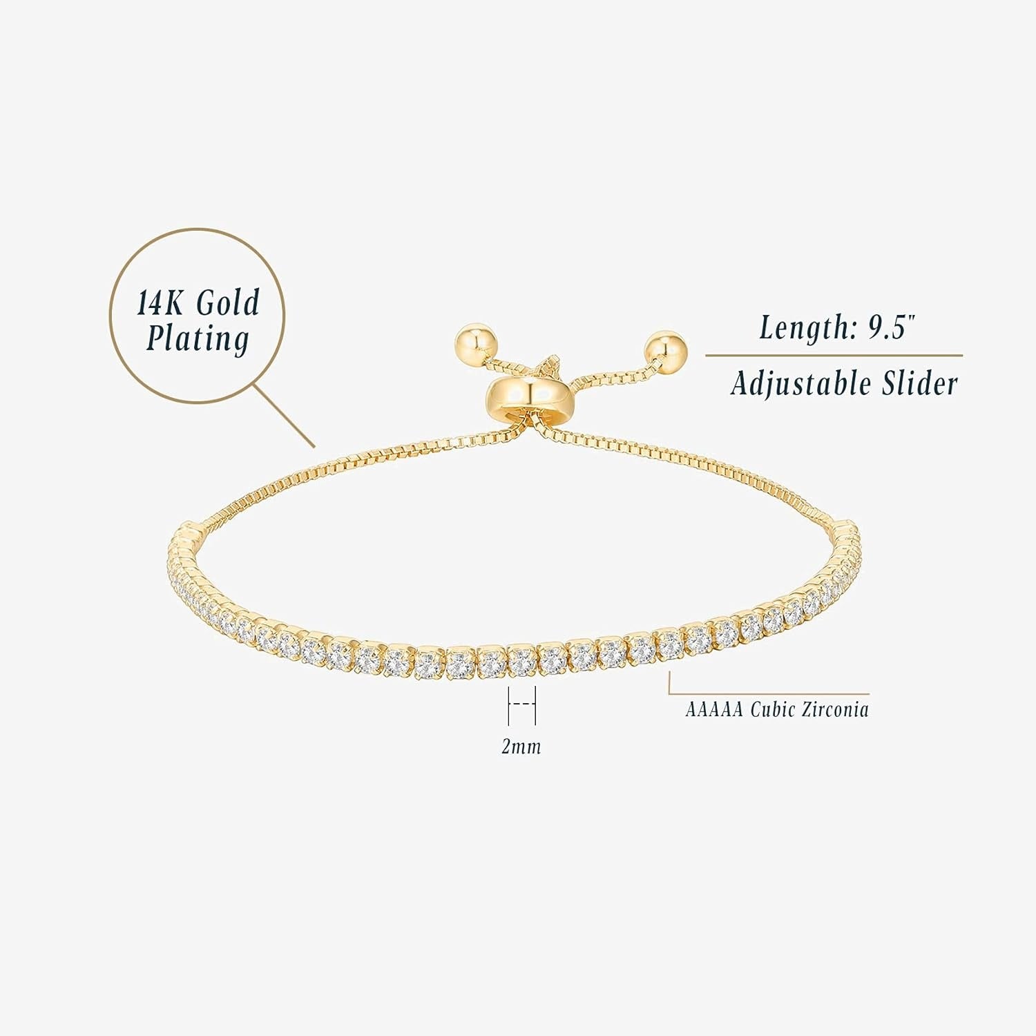 Celina Adjustable Tennis Bracelet
