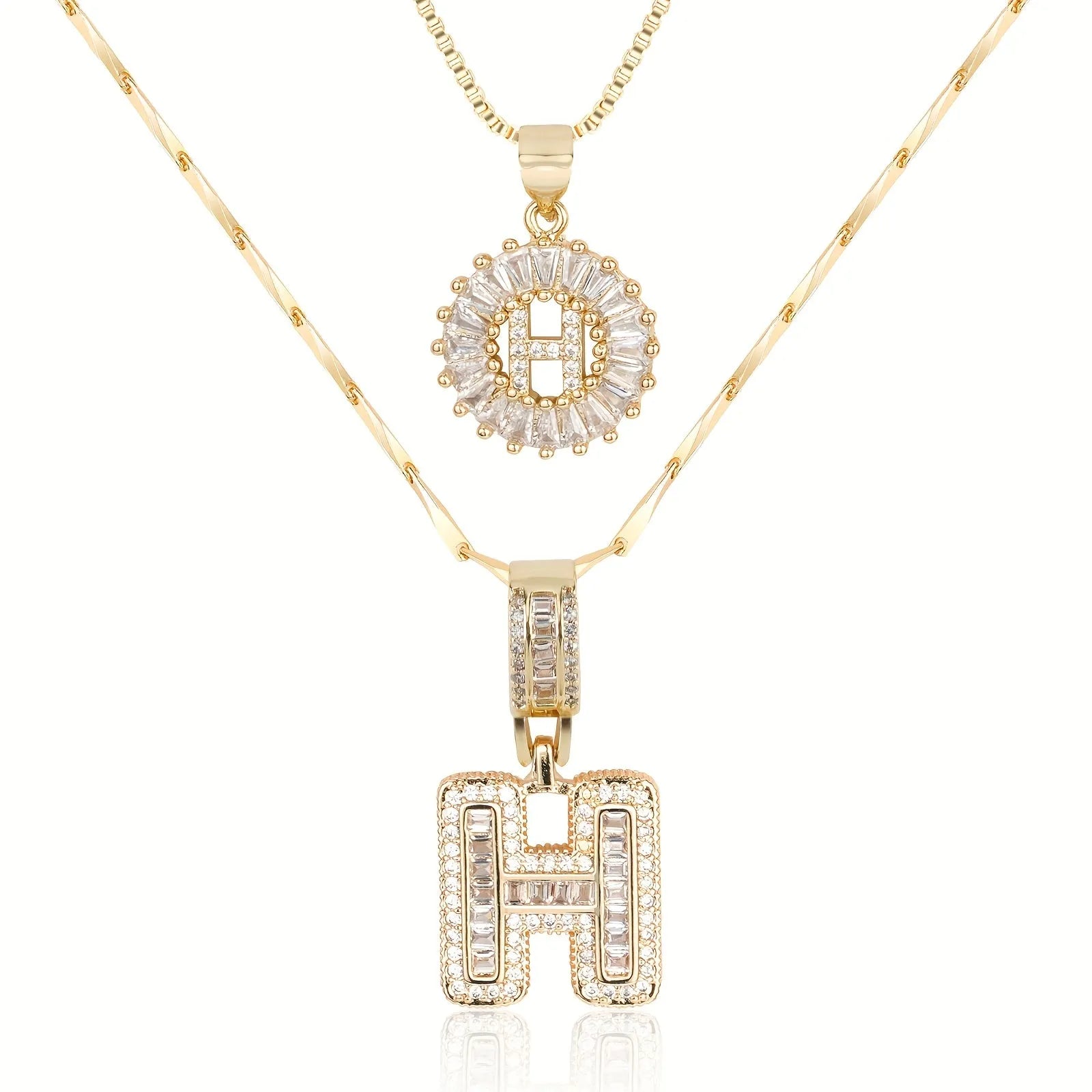 Everly Initial 2-Piece Necklace Set
