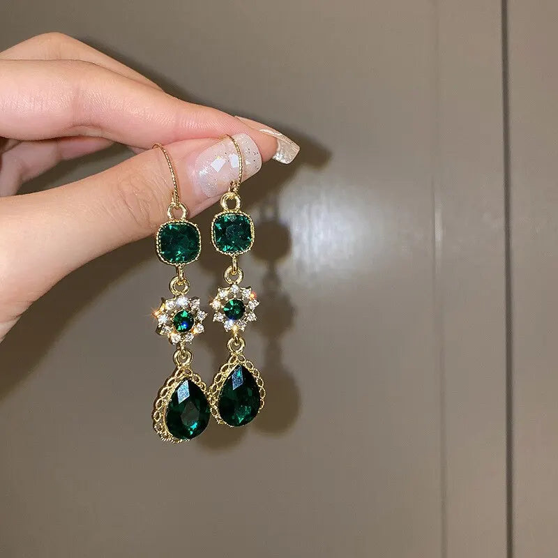 Emerald Royale Vintage Earrings