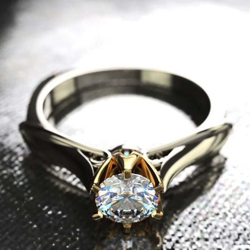 Eterna Luxe Moissanite Promise Ring