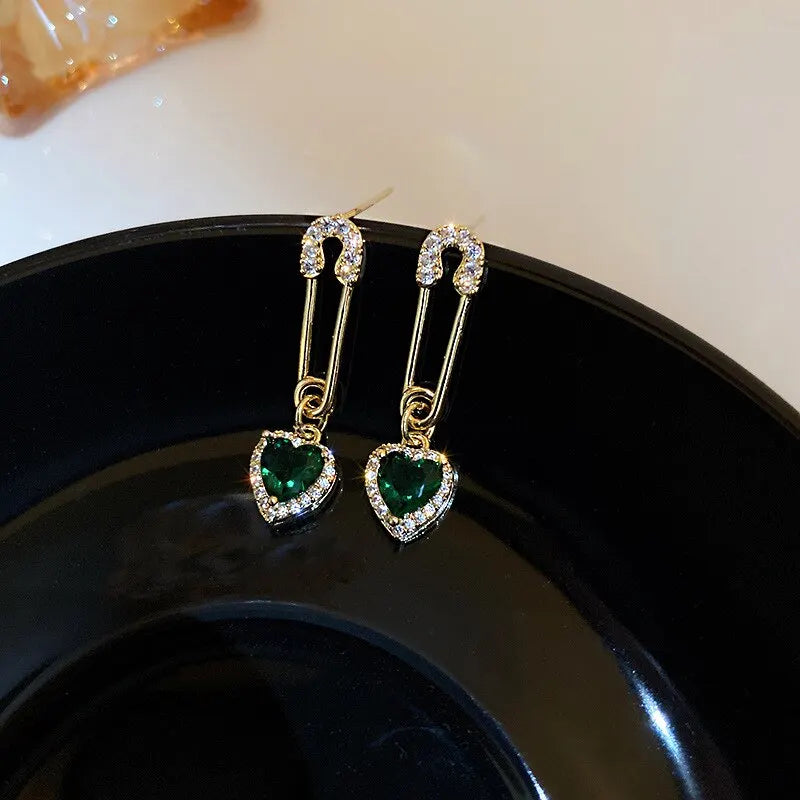 Emerald Royale Vintage Earrings