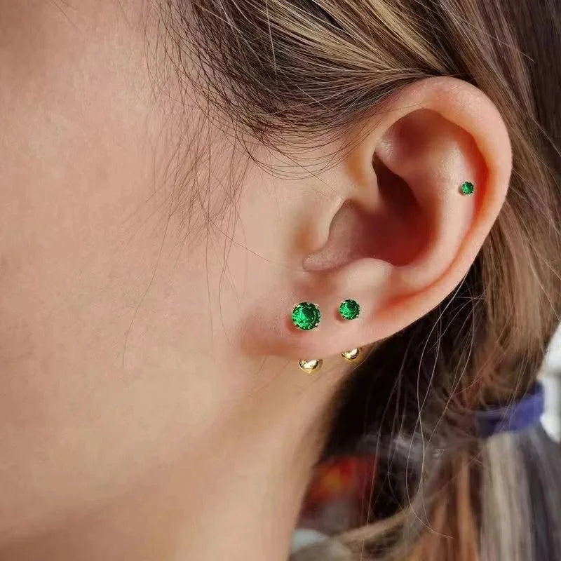 Emerald Whisper Stud Set