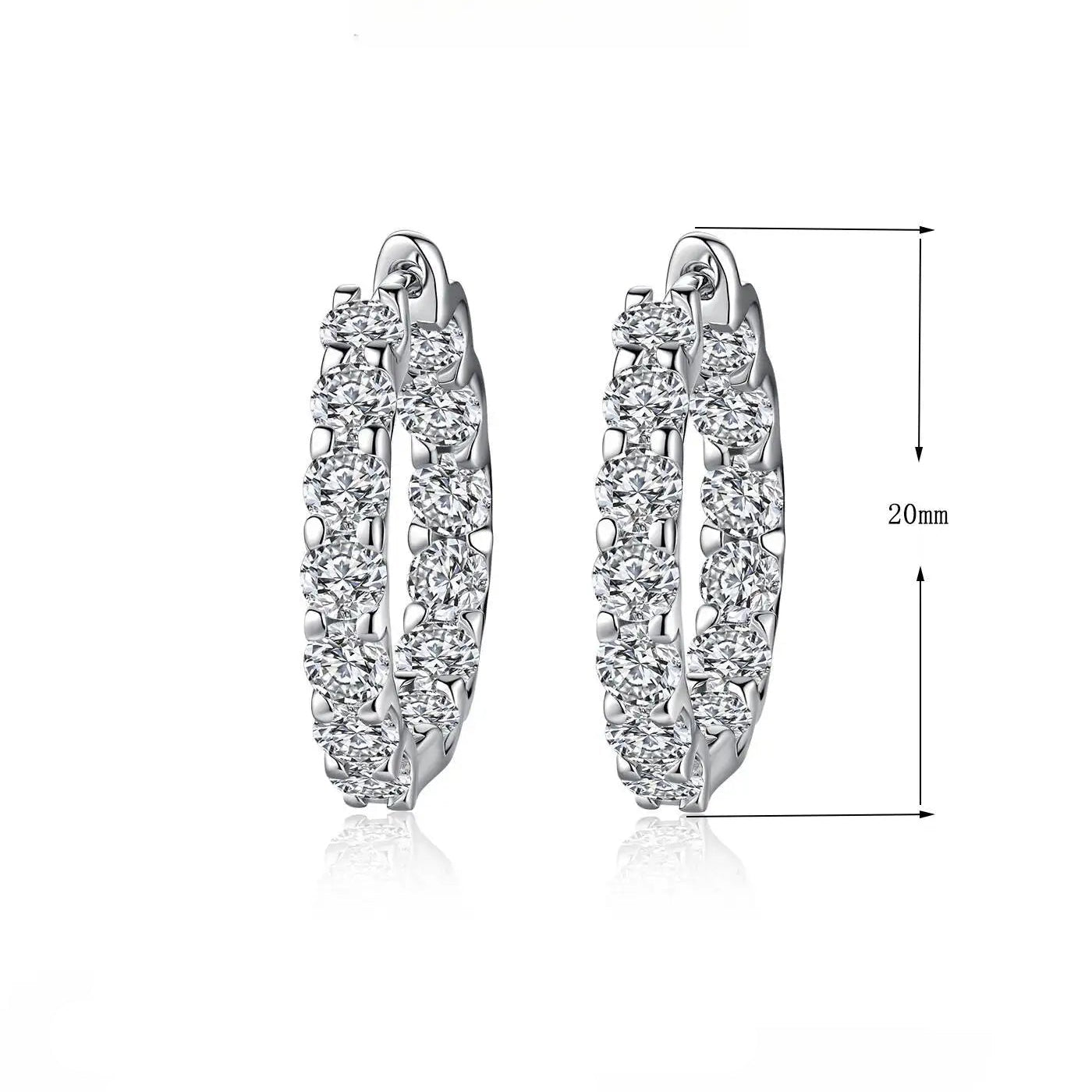 Celeste Glow Moissanite Hoop Earrings
