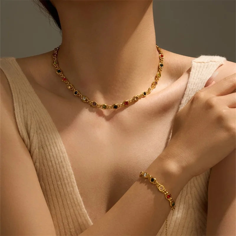 Eilieck Luxe Pearl Necklace & Bracelet