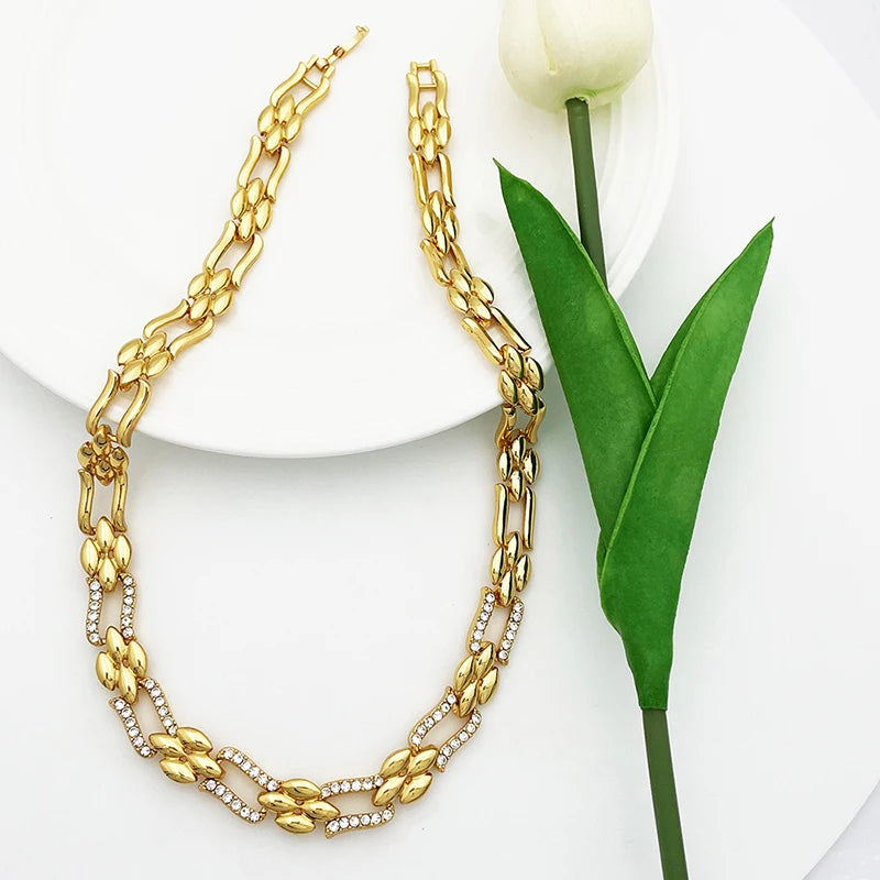 Dubai Royal Cuban Gold Jewelry Set