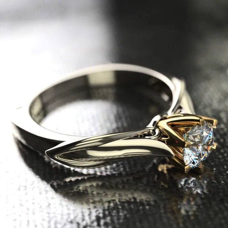 Eterna Luxe Moissanite Promise Ring