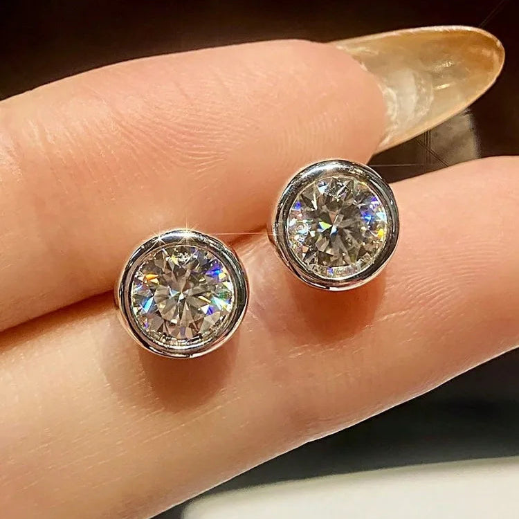 Radiance Solitaire Stud Earrings