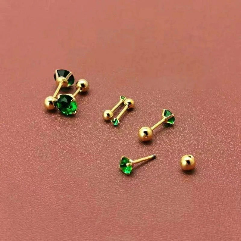 Emerald Whisper Stud Set