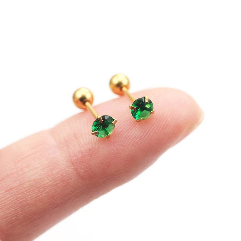 Emerald Whisper Stud Set
