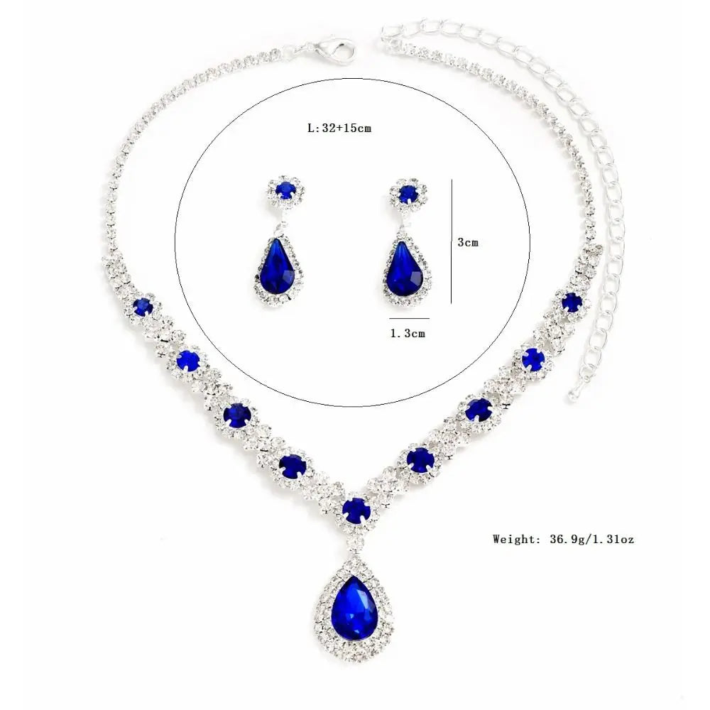 Royal Sparkle Crystal Jewelry Set