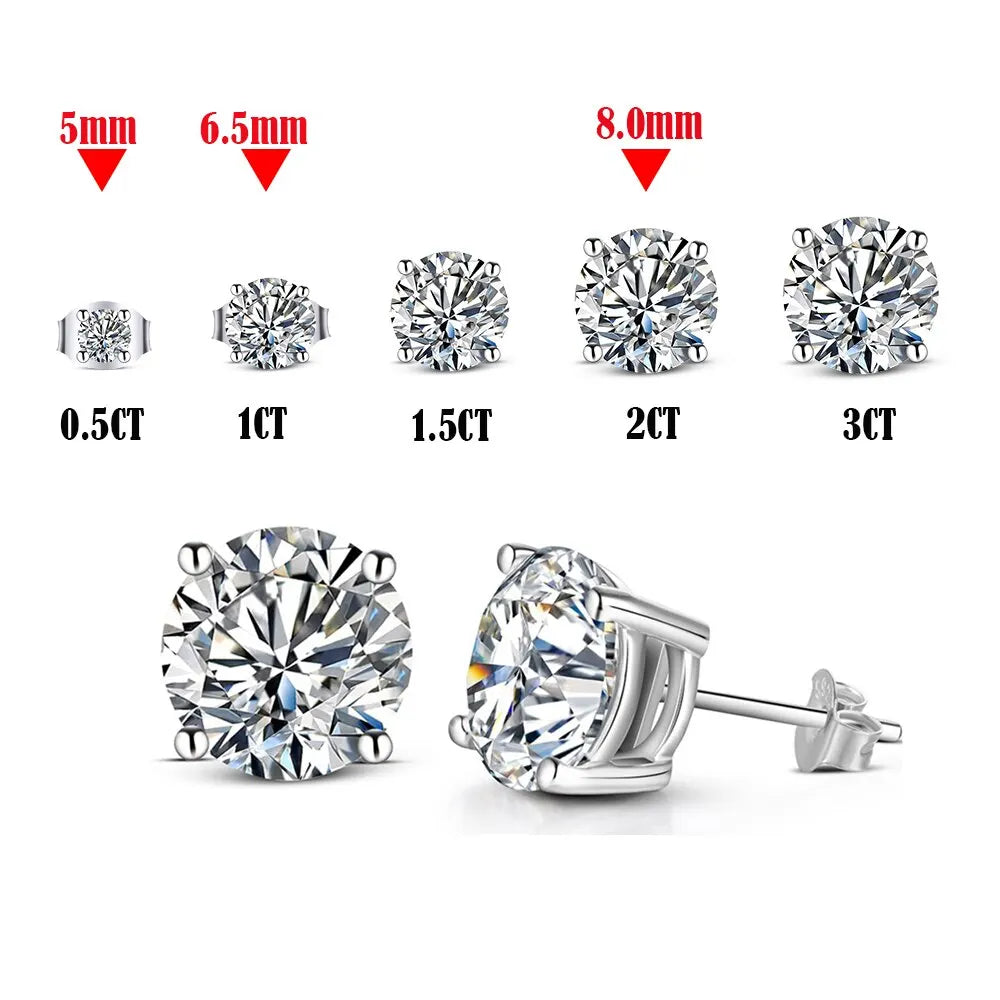Celestia Moissanite Solitaire Stud Earrings