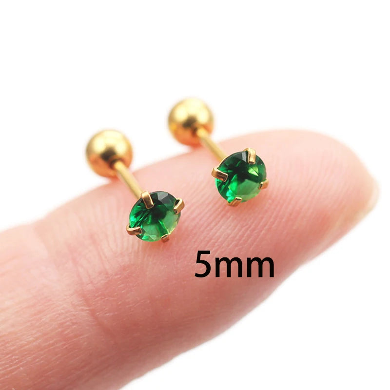 Emerald Whisper Stud Set