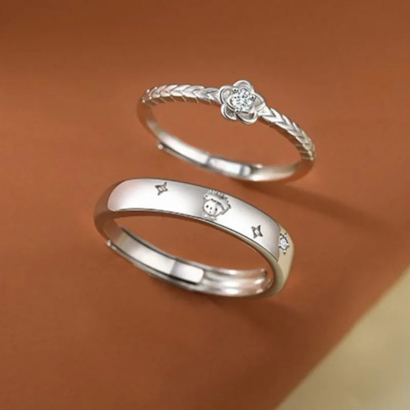 Eterna Rose Couple Rings Set