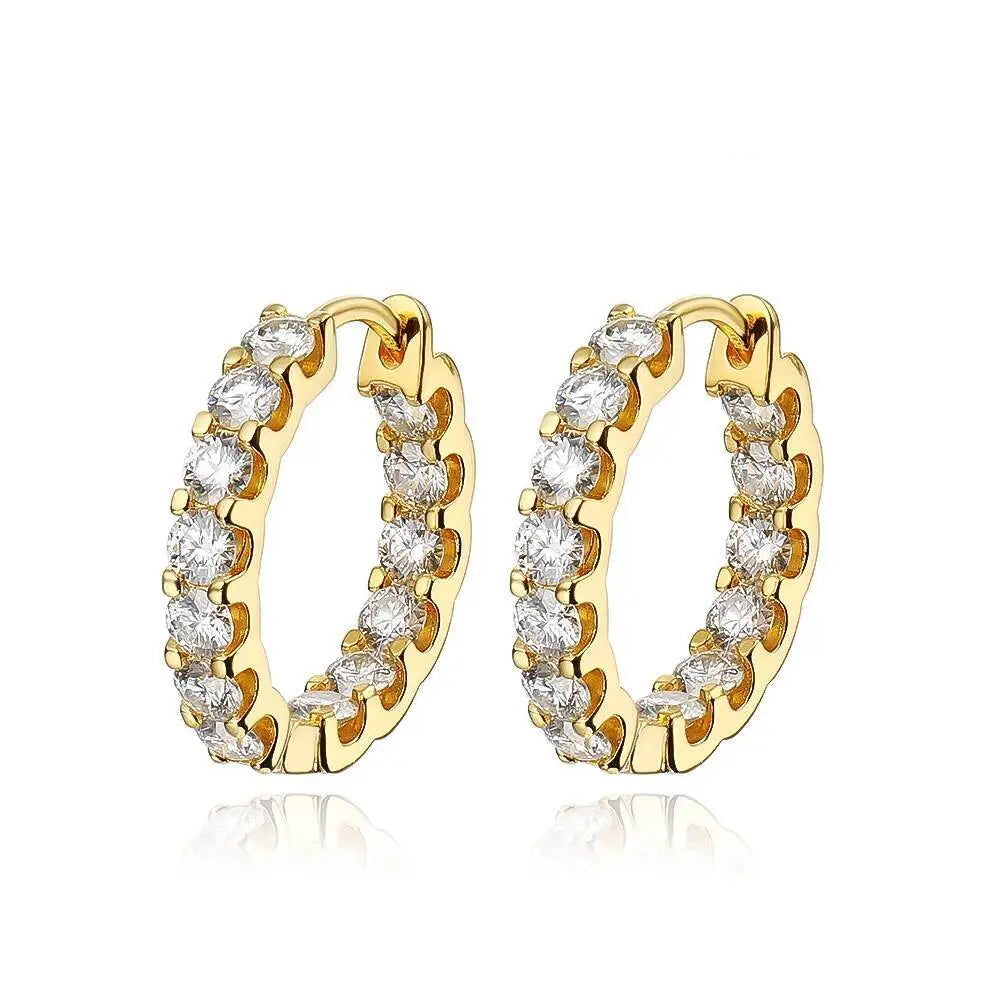 Celeste Glow Moissanite Hoop Earrings