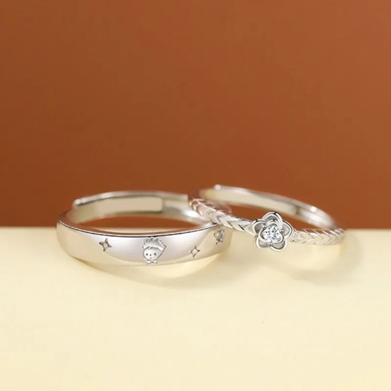 Eterna Rose Couple Rings Set
