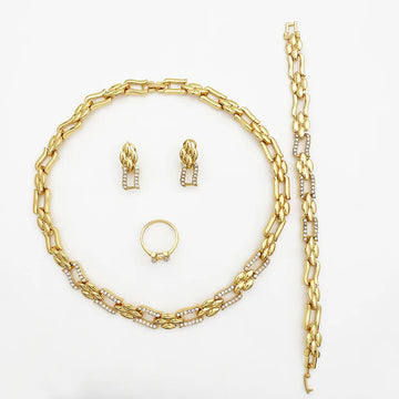 Dubai Royal Cuban Gold Jewelry Set