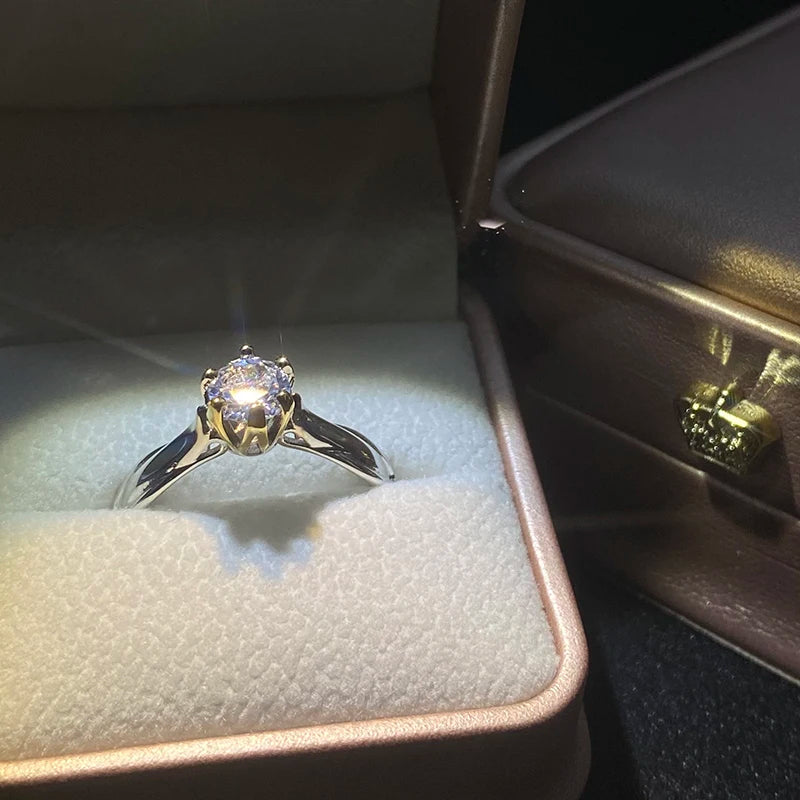 Eterna Luxe Moissanite Promise Ring