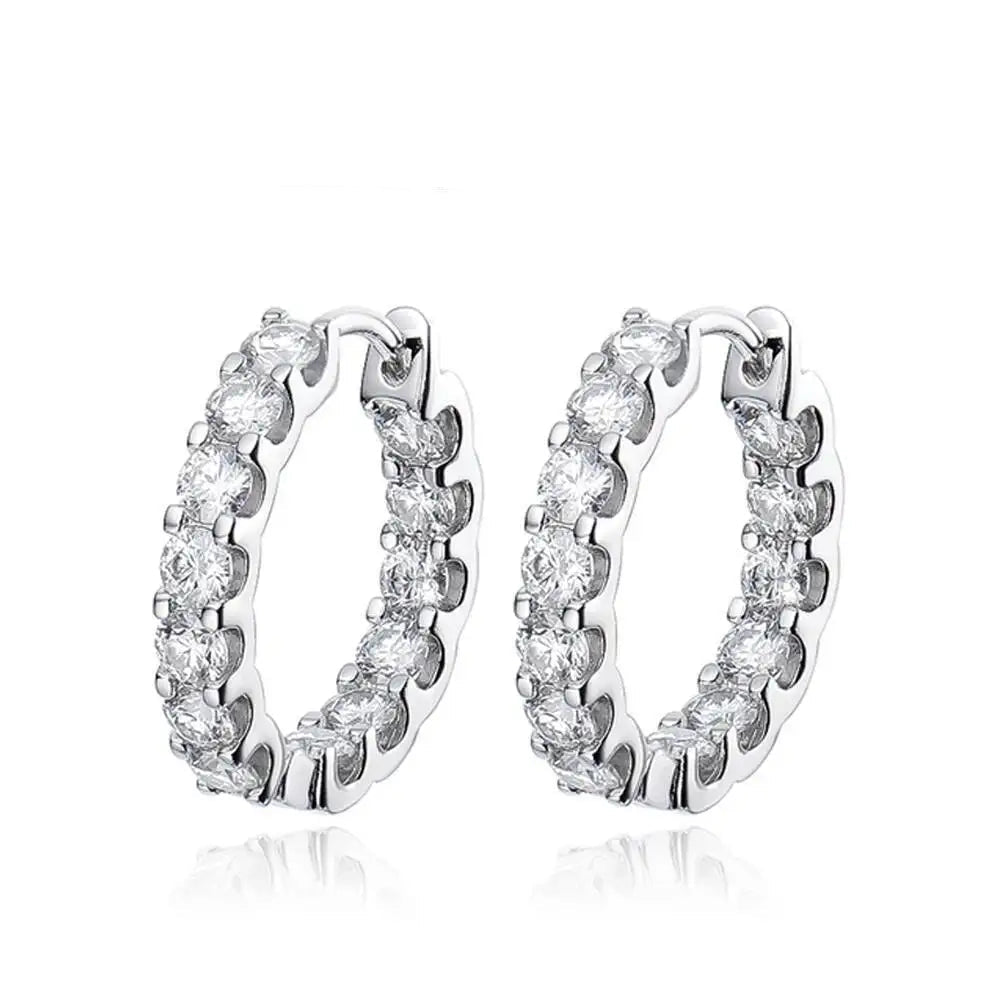 Celeste Glow Moissanite Hoop Earrings