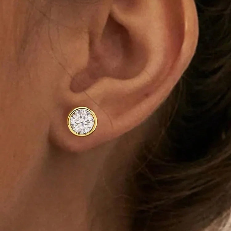 Radiance Solitaire Stud Earrings