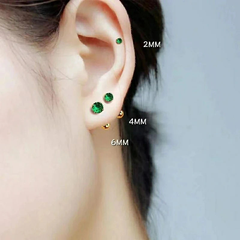 Emerald Whisper Stud Set