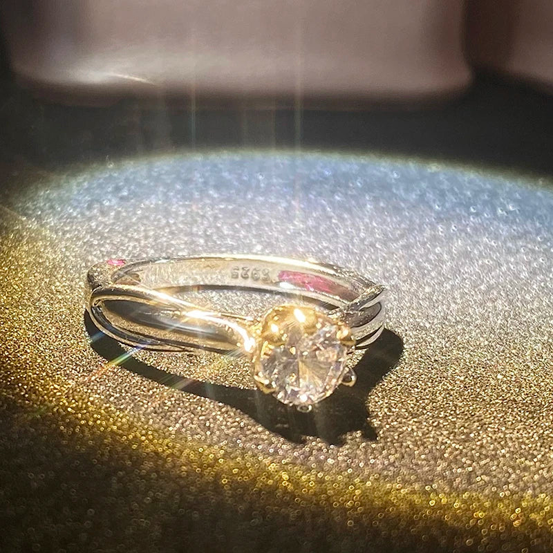 Eterna Luxe Moissanite Promise Ring