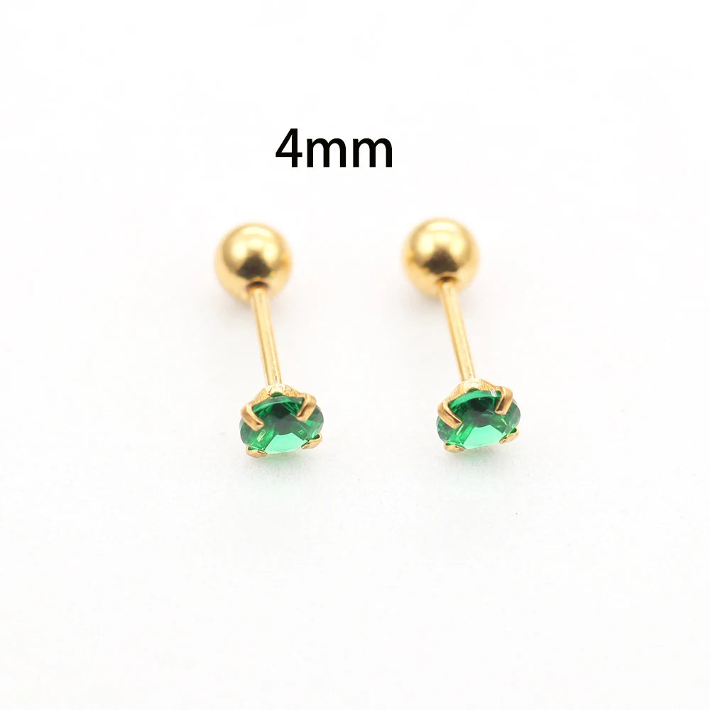 Emerald Whisper Stud Set