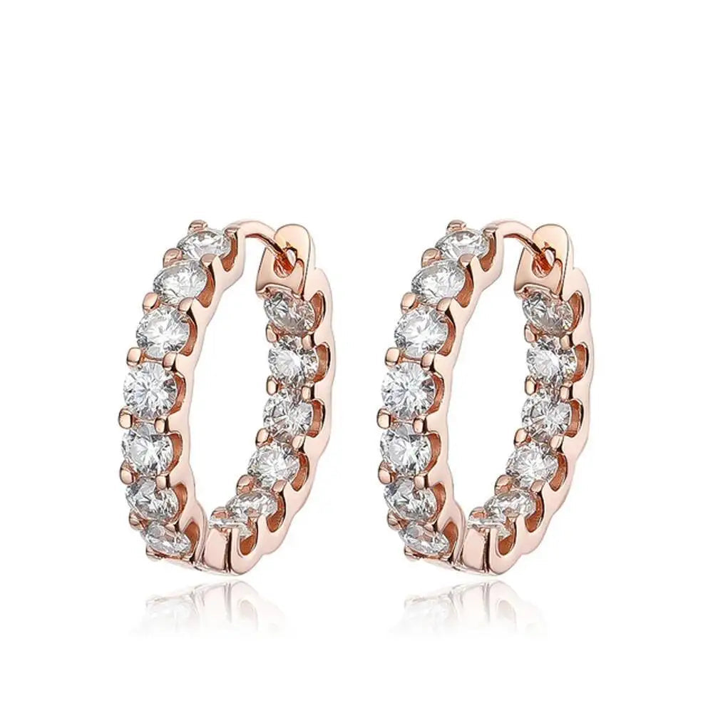 Celeste Glow Moissanite Hoop Earrings